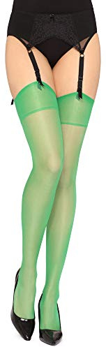 Merry Style Damen transparent Strapsstrümpfe MS 226 15 DEN (Erba, M-L (40-44))