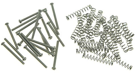 Dopro Pack of 20 USA/Imperial Thread Guitar Humbucker Pickup Screws Humbucker Pickup Height Screws with Springs for/EMG/Seymour Duncan/Dimarzio Nickel