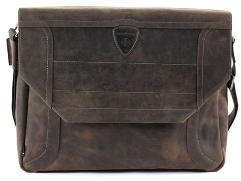 Strellson Leder Messenger LHF Hunter Darkbrown