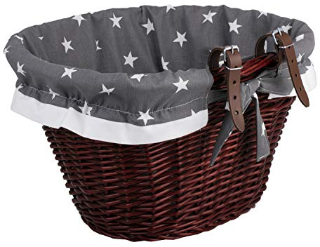 e-wicker24 Alles aus Weide Fahrradkorb vorne Groß Korb geflochten für Fahrrad Gepäckträger Retro Fahrradkorb aus Weide für Lenker Vintage Stil