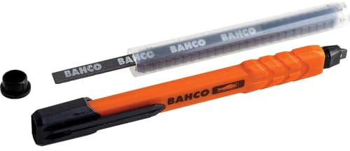Bahco Mechanical Carpenter's Pencil | HB Marking Pencil with Leads | Mechanical carpenter's pencil with durable HB lead and no sharpening