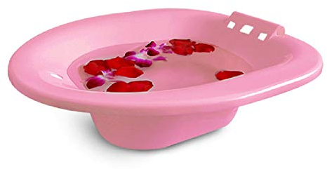 NANANA Bidet Sitzbad Toiletteneinsatz aus Kunststoff, Sitzbad Bidet Einsatz Toiletteneinsatz Sitzbadewanne, 40X38x14cm/3000ML,Pink