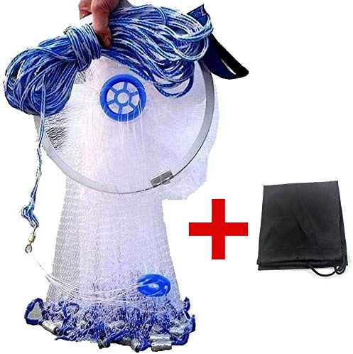 EASY BIG Wurfkescher mit Aluminiumrahmen, 0,8 Zoll Maschenweite, 7,8–13,8 Fuß Durchmesser