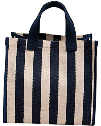 Handtasche, gestreift, weiß und blau, Strand, Handtasche, Brillabenny LARGE BIANCO E BLU