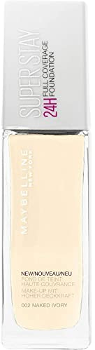 Maybelline Superstay24HR Full Coverage Foundation 30ml - 02 Naked Ivory