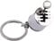 Schlüsselbund Anhänger Auto Gear Shifter Modell Schlüsselanhänger Ring Schlüsselring mit Biegeringen Herstellung Anhänger für Basteltaschen Dekor(Silber)