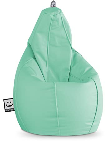 Happers Sitzsack Birne aus Kunstleder Indoor Mint XXL