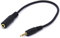 PIIHUSW 2.5mm Male to 3.5mm Female Cable Headphone Audio Converter 4 Poles Stereo Adapter(20cm)