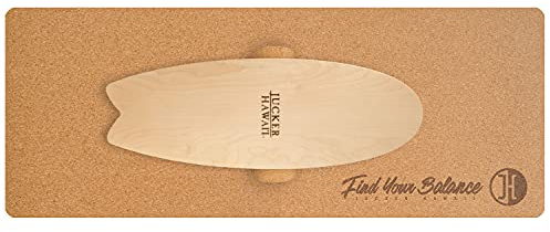 JUCKER HAWAII Balance Board Homerider Local Wave - Indoor Surf und Trick Balanceboard für Kinder Erwachsene & Profis - Balanceboard Set mit Korkrolle und Korkmatte