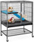 Yaheetech Cage pour Rongeur 2 Niveaux 1 Rampes Cage pour Petits Animaux 2 Portes Plateau Amovible pour Furets/écureuils/Chinchillas 61x42,5x85,5cm
