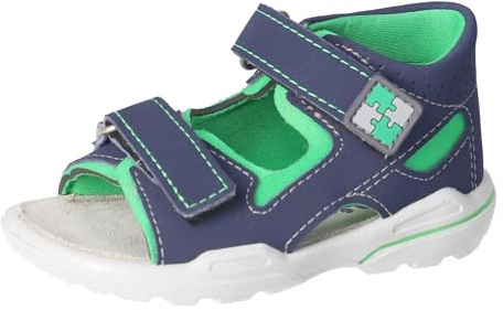 RICOSTA Jungen Sandalen Manto, Kinder Lauflernschuhe, Weite: Weit, waschbar, offene Schuhe, Strandschuhe, Outdoorsandalen, Nautic/neongrün (170), 24 EU