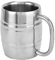 Hapivida Jarra de cerveza de acero inoxidable de 300 ml, taza de agua potable de doble pared con asa, taza para acampar para oficina en casa