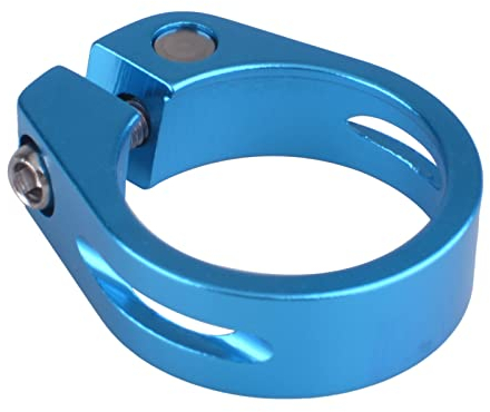 Azarxis Sattelklemme 28,6mm 31,8mm 34,9mm, Fahrrad Schnellspanner Sattelstützenklemme Sattelstütze für Fahrrad (02 Blau - ohne Schnellspanner, 34,9mm)
