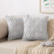 MIULEE 2er Set Kissenbezug Zierkissen Wolle Kissenbezüge Samt Fellkissen Boho Deko Kissen Flauschig Sofakissen Dekokissen für Sofa Schlafzimmer Wohnzimmer 50x50 cm Hellgrau