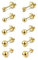 PiercingJak 10pcs Clous Boucle d'Oreilles Boule Or Boucles d'oreilles Acier Inoxydable Piercings Tragus Cartilage Hélix Oreille Perle Rond 3mm-8mm Doré Bijoux de Corps Femme Homme