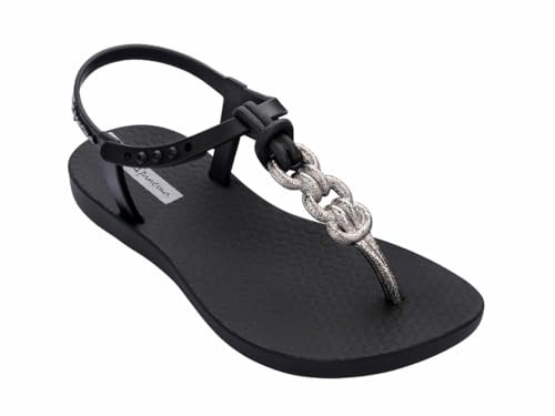Ipanema Jungen Class Charm II Kids Flip-Flop, Schwarz/Silber, 12 Toddler