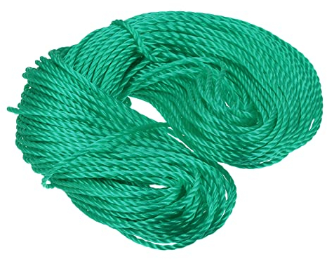 sourcing map Geflecht Maurerschnur Nylon Grün 50M/164Ft 4MM für Netztuch Gartenbau Mauerwerk