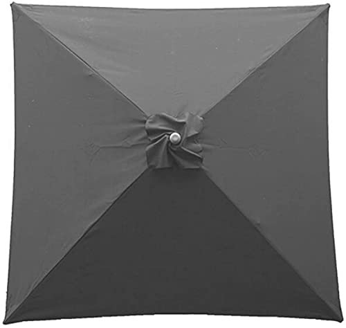 ZUKETANG Auvent de rechange carré de 2 m pour parasol de jardin, toile de rechange pour parasol de jardin, auvent de rechange pour terrasse, plage, cour, piscine, gris