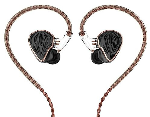 Hidizs MS3 2BA+1DD Hybrid 3 Drivers HiFi in-Ear Monitors Earphone, Detachable 0.78mm 2 Pin Cable Replaceable Pneumatic Sound Tuning Filters for Audiophile Singer Musician (Black, 3.5MM)