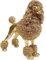 Kare Design Deko Figur Mrs Poodle, Gold, Hund, Polyresin, Handgearbeitet, Unikat, 34x32x16cm (H/B/T)