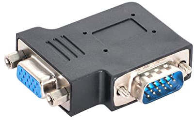 CY Adaptateur vertical plat à gauche coudé à 90 degrés VGA SVGA mâle vers femelle