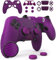 Eclipse Color Mod Grip Set for Playstation 5 Edge Controller, Matching Anti-Slip/Sweat Silicone Grip Skin Cover Shell, Matte Faceplate, Vinyl Stickers & 4 Pack PS5 Thumbstick Caps (Phantom Purple)