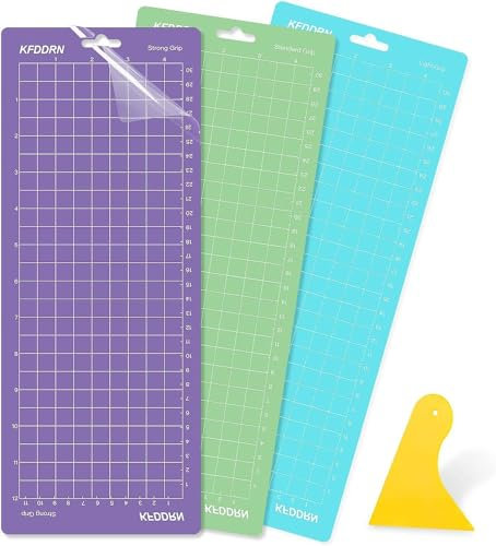 Lot de 3 tapis de découpe pour Cricut Joy, 10,5 x 30,5 cm, StandardGrip LightGrip Tapis de découpe de rechange pour Cricut Joy