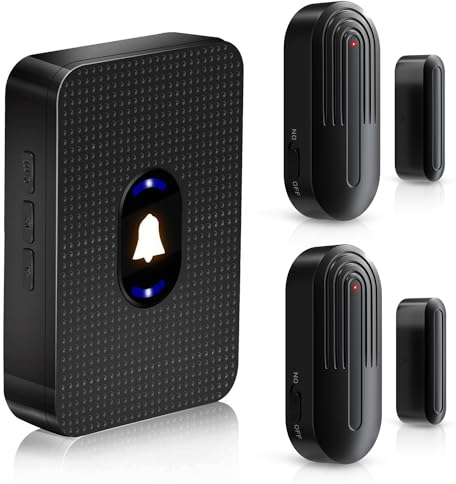 DAYTECH Alarma inalámbrica con sensor de ventana de puerta, timbre abierto de puerta, alerta de entrada para seguridad en casa, tienda, oficina, rango de funcionamiento de 100 m, hasta 80.000 usos, 1
