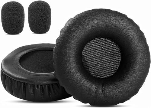 Ersatz-Ohrpolster, Mikrofon-Schaumstoff-Kissen, kompatibel mit TaoTronics Trucker-Bluetooth-Kopfhörern (TT-BH041), Protein-Leder