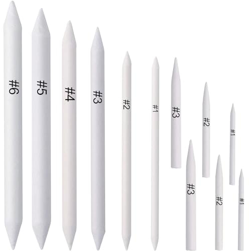 DOETYD Blending Stumps 12 PCS Art Blenders Drawing Tools Sketch Tortillions for Drawing Sketch Art