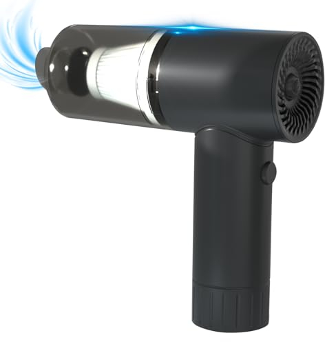Xllent Handstaubsauger, Handsauger Kabellos 6000PA,Mini Autostaubsauger mit Typ-C-Aufladung 30min Laufzeit,HEPA-Filterung