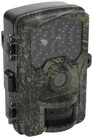 Akozon 4K-Trail-Wildkamera, Nachtsicht, 0,3 S Auslösezeit, 120-Grad-PIR-Erkennung, IP66-Jagdkamera, 2,0-Zoll-Farbbildschirm, Wasserdichter HD-Wildtiermonitor für die Jagd Im Freien