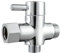 Tecmolog Robinet WC 3 Voies en Laiton Valve Inverseur de Douche 3/8 pour Toilette, Chromé, DSF007F