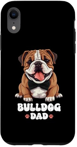 Hülle für iPhone XR Bulldogge Papa Hundeliebhaber Bulldogge Hund Vatertag