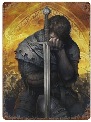MYSJWLPOT Poster mit Videospiel Kingdom Come Deliverance, Wanddekoration, Kunst, Metallblechposter, moderne Wohnkultur, Kunst, Metallposter, Hausbar, Laden, Dekorationen, Vintage-Schild, Geschenk,