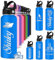 YoLLiEE Borracce personalizzate per bambini con cannuccia da 354 a 1150 ml Borracce in acciaio inossidabile isolate e incise personalizzate con nome