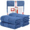 DecoHomeTextil Handtuch-Set 4 Handtücher in Blau aus 100% Baumwolle, hochwertig, kuschelweich und saugstark