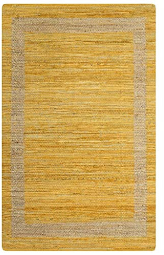 Générique Handgefertigter Teppich, Jute, Gelb, 80 x 160 cm, 133731