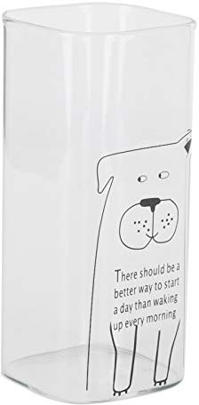 Nurnesy Milchglas-Tasse, Tee- und Kaffeetasse, Einzigartiges, Kreative Weihnachtstasse, Aufdruck, Cocktail-Frühstück, Milchtee-Tasse, Milchtee-Tasse, Irish Coffee-Gläser, 400 Ml (Hund)