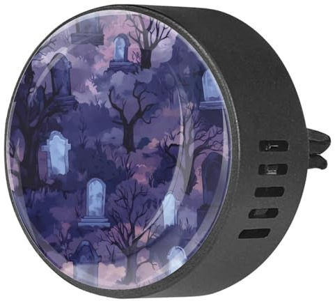Lot de 2 désodorisants pour voiture avec motifs d'arbre mort d'Halloween - Diffuseur d'huiles essentielles d'aromathérapie