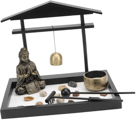 RORPOIR Di Sandbox in Resina Micropaesaggio Arredamento Per La Casa Decorazione Da Tavolo Sollievo Accessorio Per Yoga Rilassamento E Meditazione