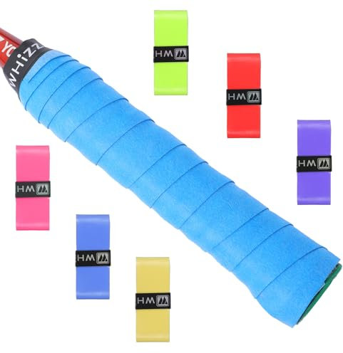 Jeffdad 6 Stück Griffband Tennisschläger, Anti-Rutsch Griffbänder Selbstklebendes Overgrip Tennis Griffband für TennisschläGer Badminton SchläGer Golfstange Baseball(6 Farben)