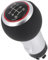 Recambo Schaltknauf 6 Gang passend für Audi A4, B7 B8, 2004-2015, Plug & Play, Auto Schalthebel, schwarz - silber - rot
