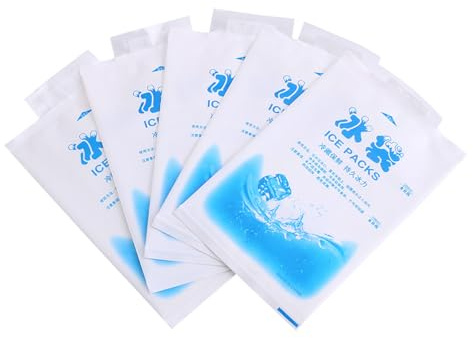 Ejoyous 10 Stück Wiederverwendbare Kühlpads Kühlakkus Gel Kühlkompressen für Lebensmittel Getränke Medizin Transport mit selbstversiegelndem Wasserinlet umweltfreundlich (Verdickte 400 ml)
