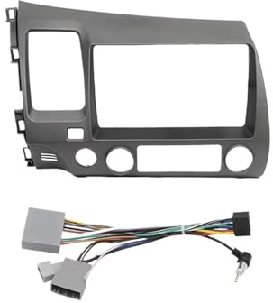 Car In-Dash Frames 9/10 Inch Car Radio Fascia Frame Fit For Honda Civic G8 2006-2011 Android Stereo Dash Fitting Panel Kit Car Radio Frame Kit(9inch LHD full set)