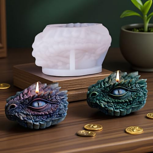 WYAHYQ Moule à bougie en silicone 3D œil de dragon pour marquage canle | Moules à plâtre faciles à enlever