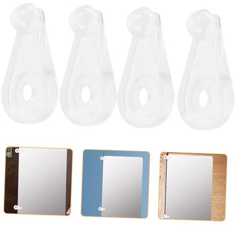 Toddmomy 20pièces Clips De Retenue Verre Inoxydable avec Vis Pinces Fixation pour Portes Et Armoires Verre Accessoires Robustesse Acryliques Ou Bois