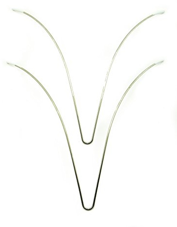 HAND® 7 Large Curved Body Form Shaped V Wires for Bras, Corsets and Dresses 17.5cmH x 19.5cmW - 2 Pieces