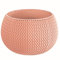 Lot de 2 grands pots de fleurs en tricot pour intérieur/extérieur Rose