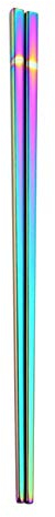 Austinstore Stainless Steel Chopsticks Polished Multicolor Reusable Chopsticks Metal Square Chopsticks Traditional Chinese Chopstix 1 Pair Multicolor